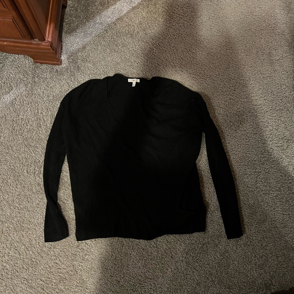 BP Nordstrom women’s black v neck cozy sweater